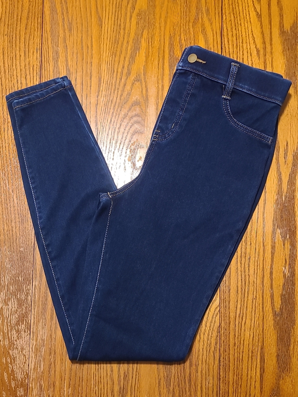 Time and Tru Blue High-Rise Skinny Pull On Pants - Ladies Small